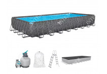 26368 Каркасный бассейн прямоугольный Rectangular Ultra Frame 7,32х3,66х1,32м Intex+песч.фильтр+хлоргенератор 7900 л/ч