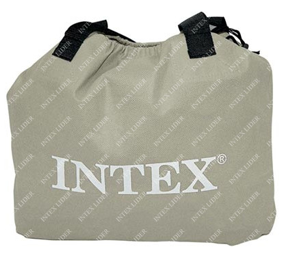 67954 Надувная кровать двуспальная с встроенным насосом Intex (152х203х51)